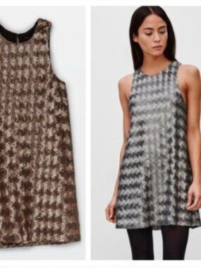 Aritzia Talula Canterbury Sequin Dress in Gold (XXS)